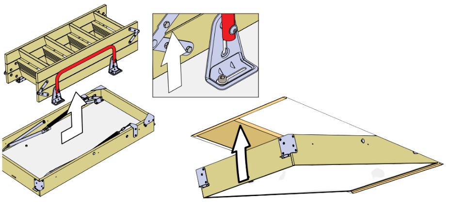 Remove ladders from loft ladder frame