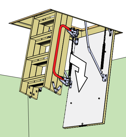 install loft ladder to hatch
